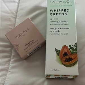 Farmacy Whipped Greens Oil-Free Cleanser - Green and White and Wander Double Dat